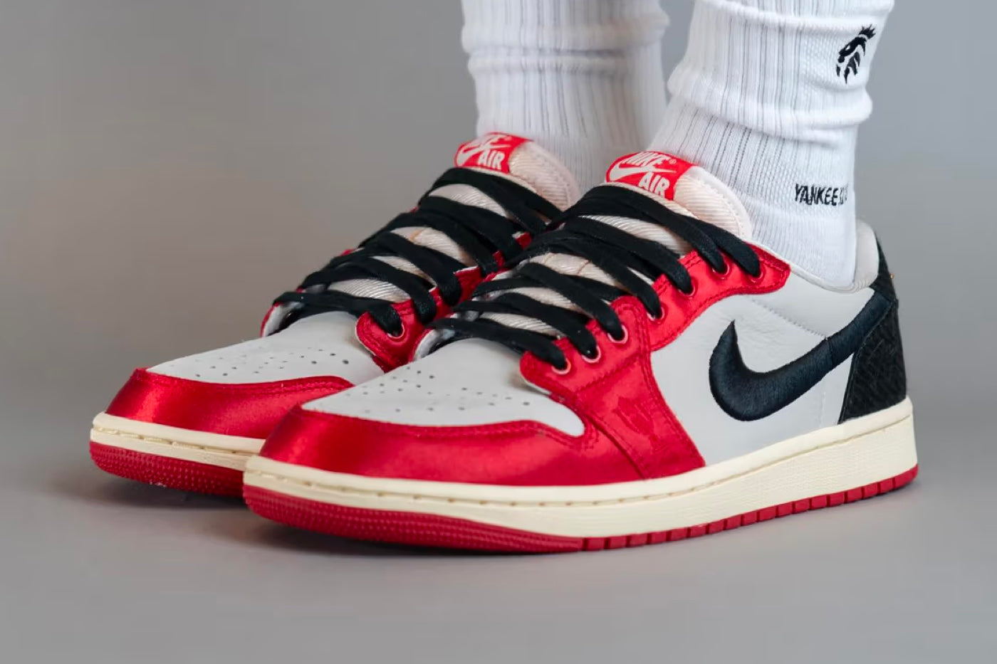 An On-Foot Look at the Trophy Room x Air Jordan 1 Low OG
