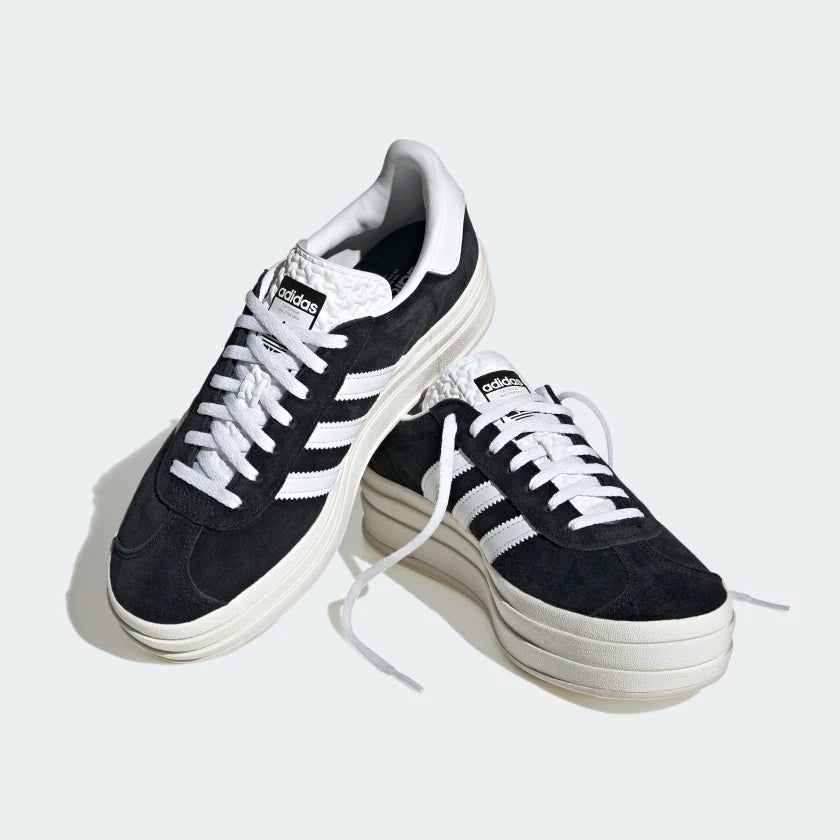 ADIDAS GAZELLE BOLD CORE BLACK WHITE (WOMEN'S)