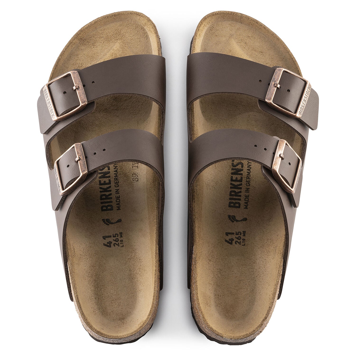 BIRKENSTOCK ARIZONA BIRKO-FLOR DARK BROWN WOMEN'S