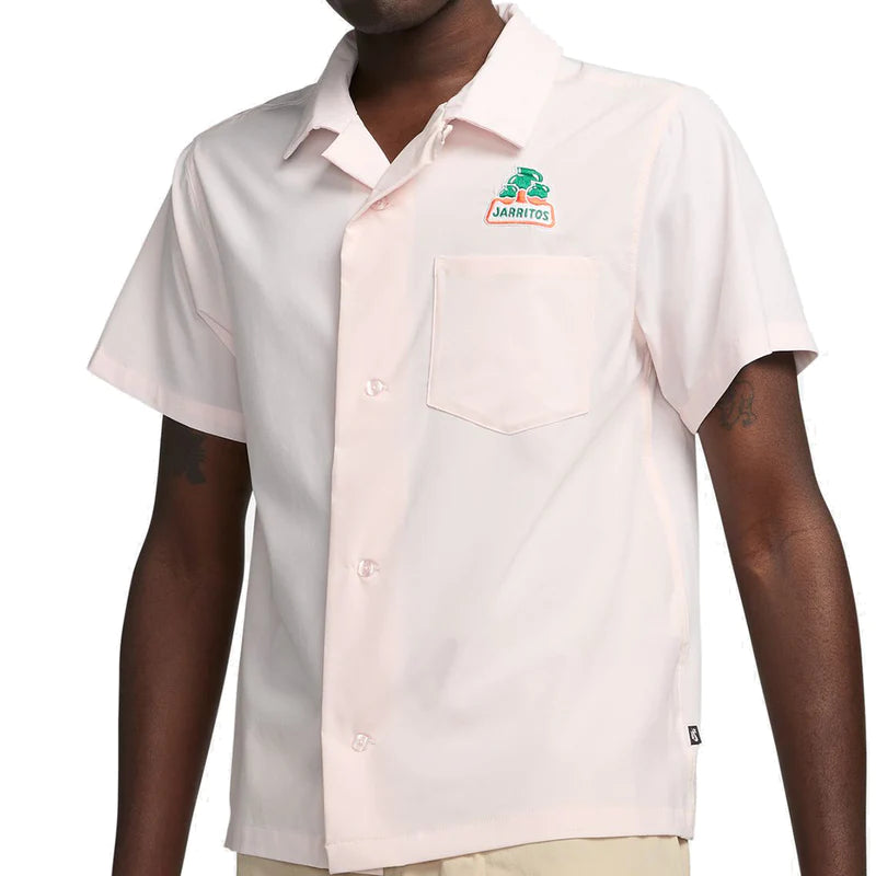 NIKE SB X JARRITOS BOWLING BUTTON UP SHIRT PEARL PINK