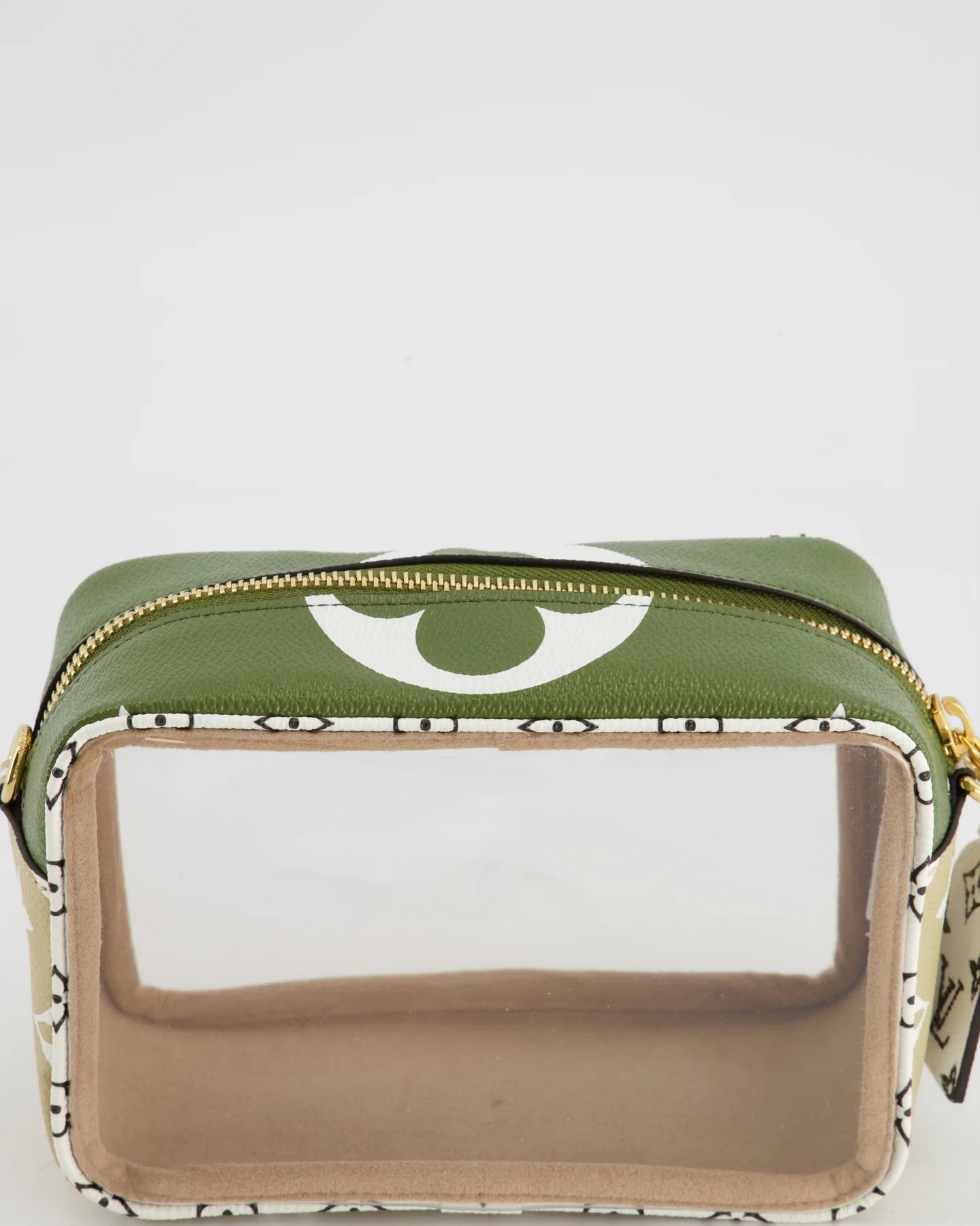 LOUIS VUITTON KHAKI AND BEIGE MONOGRAM BEACH POUCH