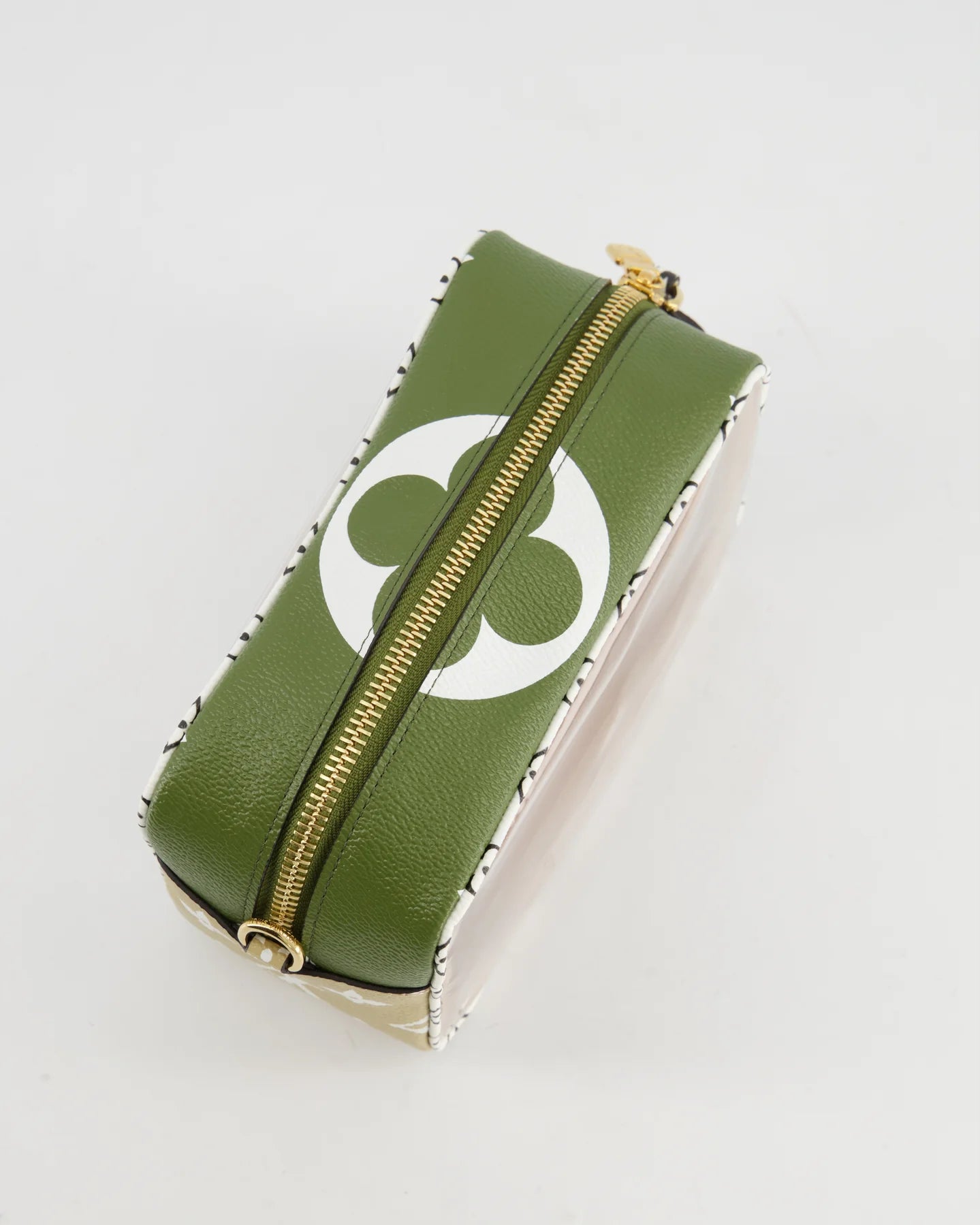 LOUIS VUITTON KHAKI AND BEIGE MONOGRAM BEACH POUCH