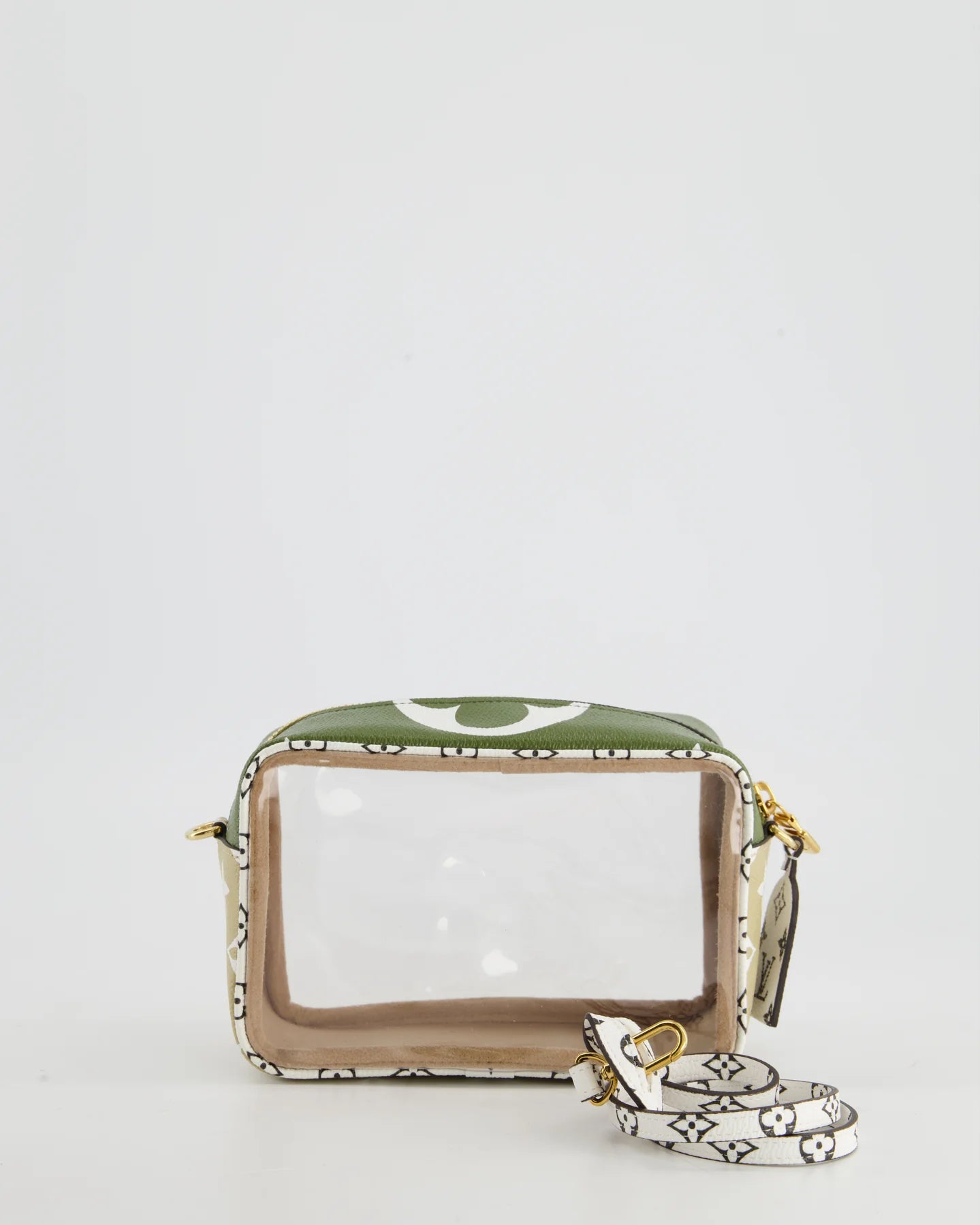 LOUIS VUITTON KHAKI AND BEIGE MONOGRAM BEACH POUCH