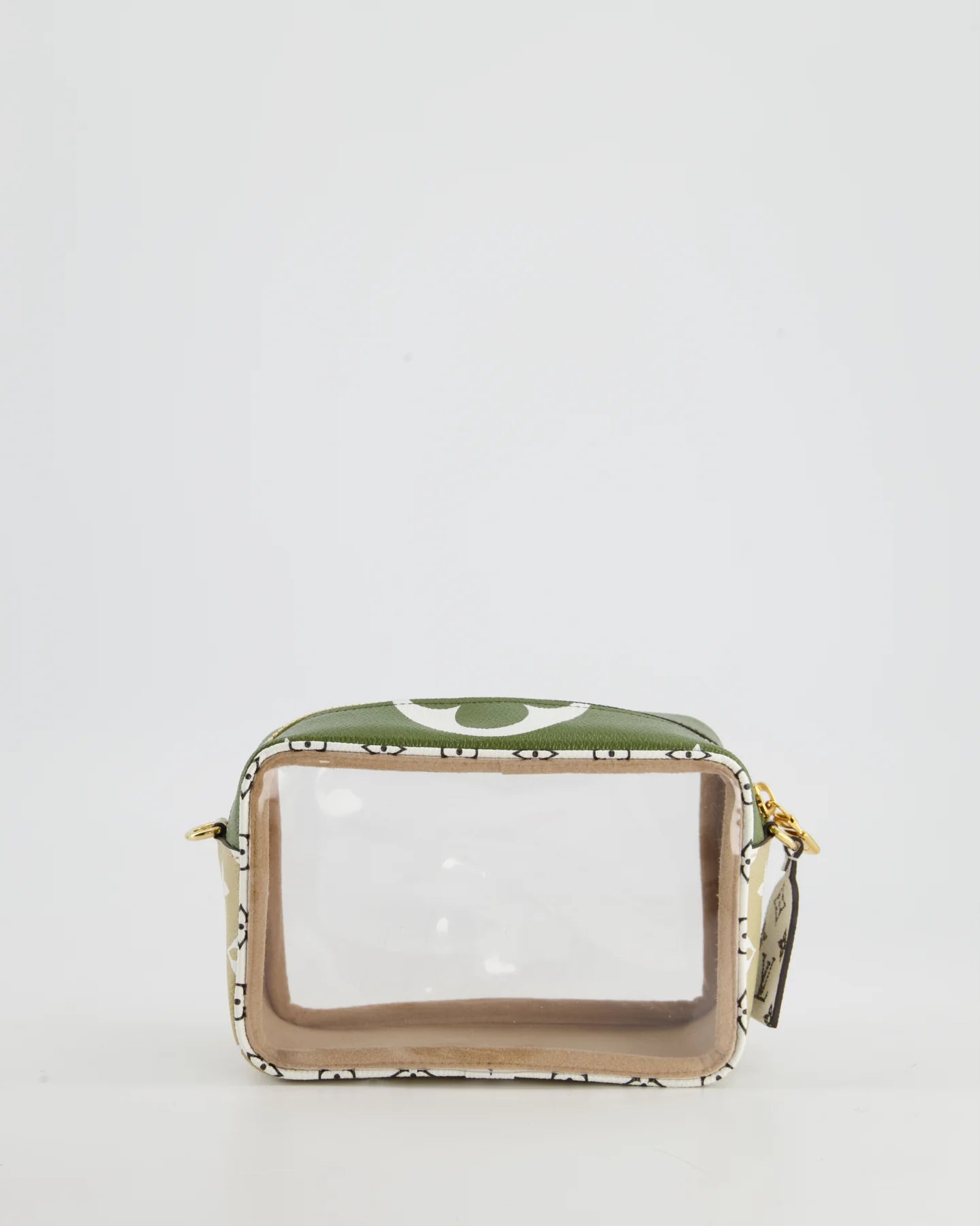 LOUIS VUITTON KHAKI AND BEIGE MONOGRAM BEACH POUCH