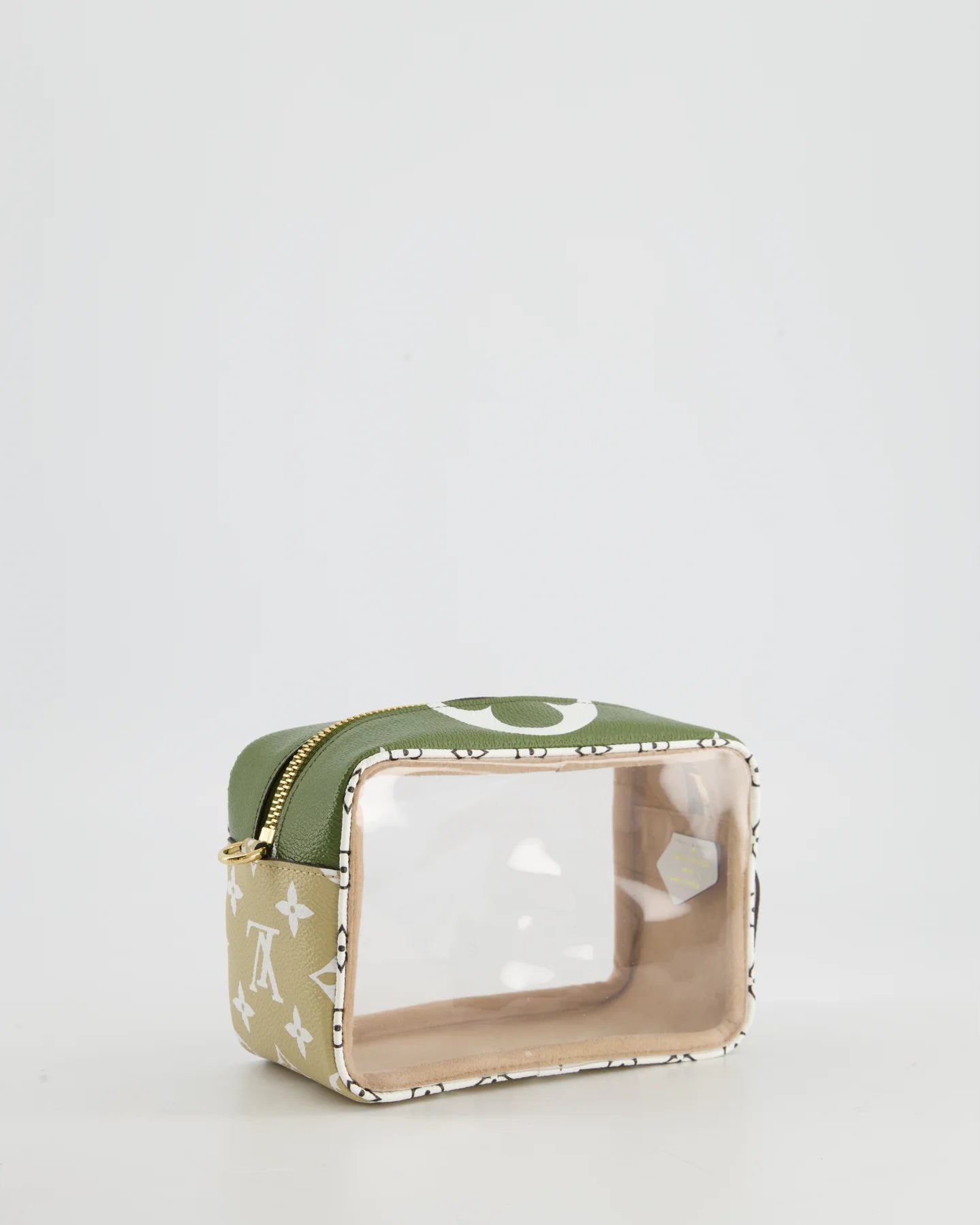 LOUIS VUITTON KHAKI AND BEIGE MONOGRAM BEACH POUCH