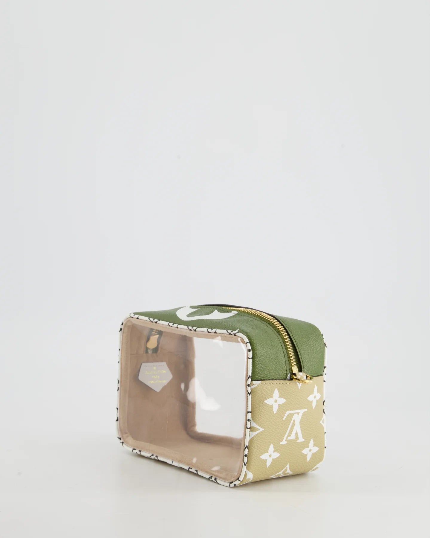 LOUIS VUITTON KHAKI AND BEIGE MONOGRAM BEACH POUCH