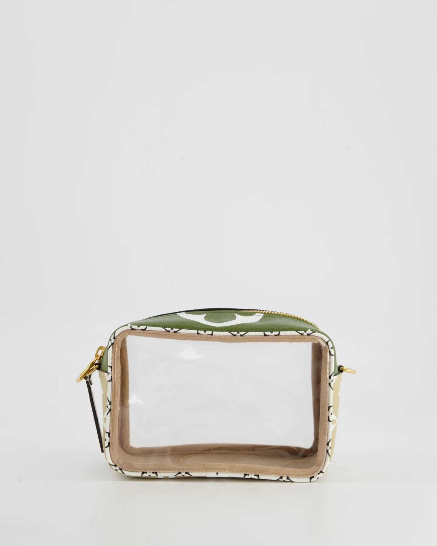 LOUIS VUITTON KHAKI AND BEIGE MONOGRAM BEACH POUCH
