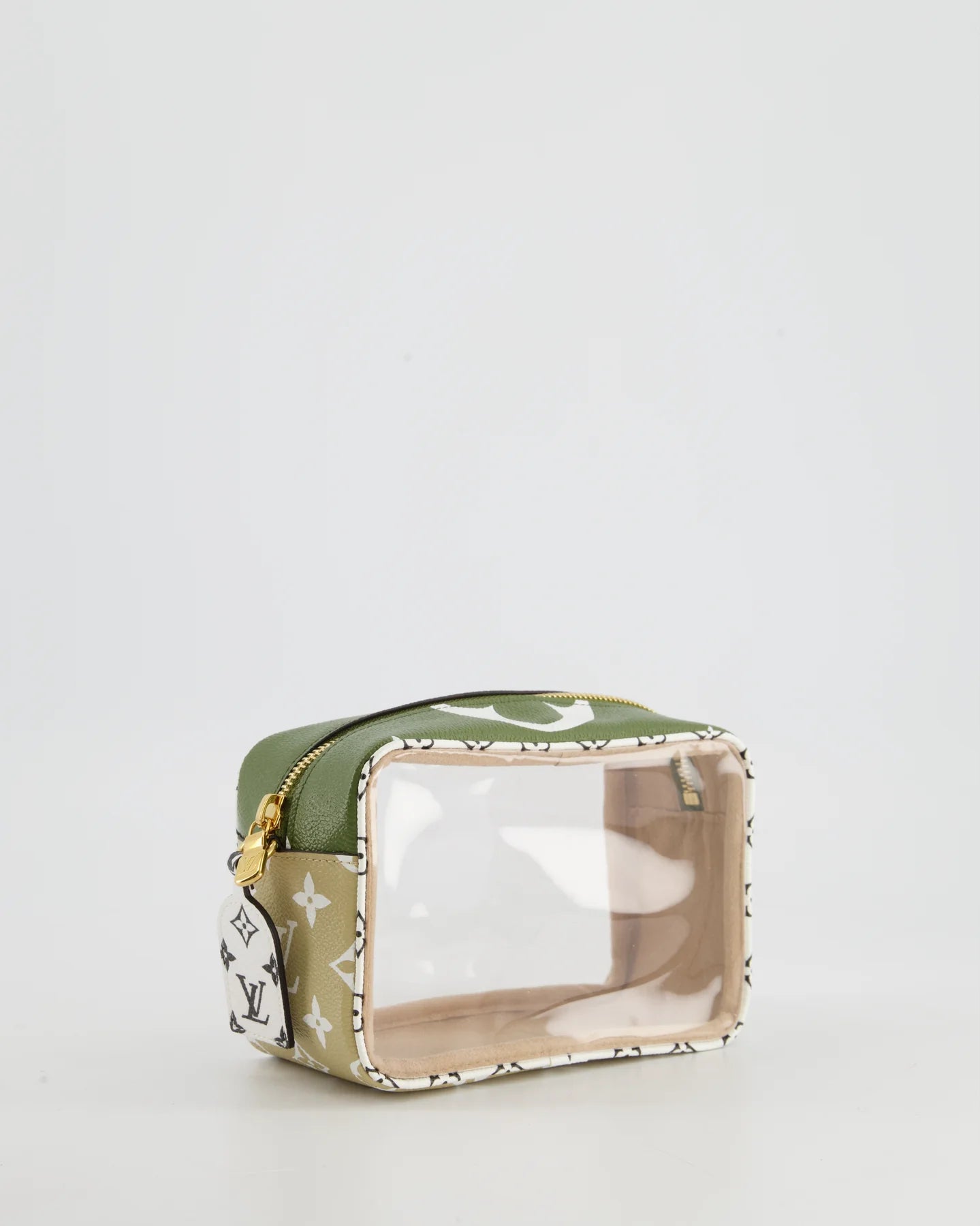 LOUIS VUITTON KHAKI AND BEIGE MONOGRAM BEACH POUCH
