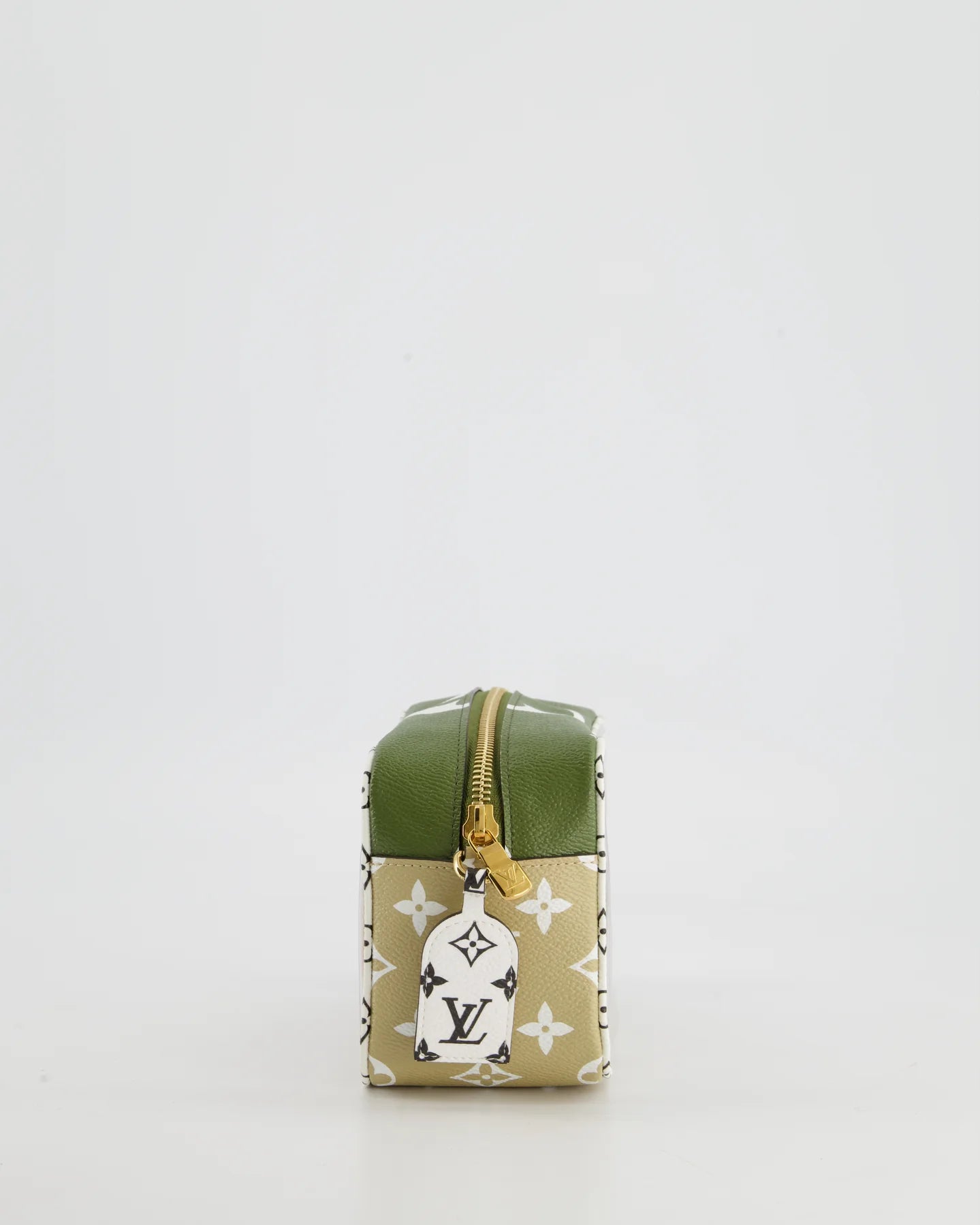 LOUIS VUITTON KHAKI AND BEIGE MONOGRAM BEACH POUCH