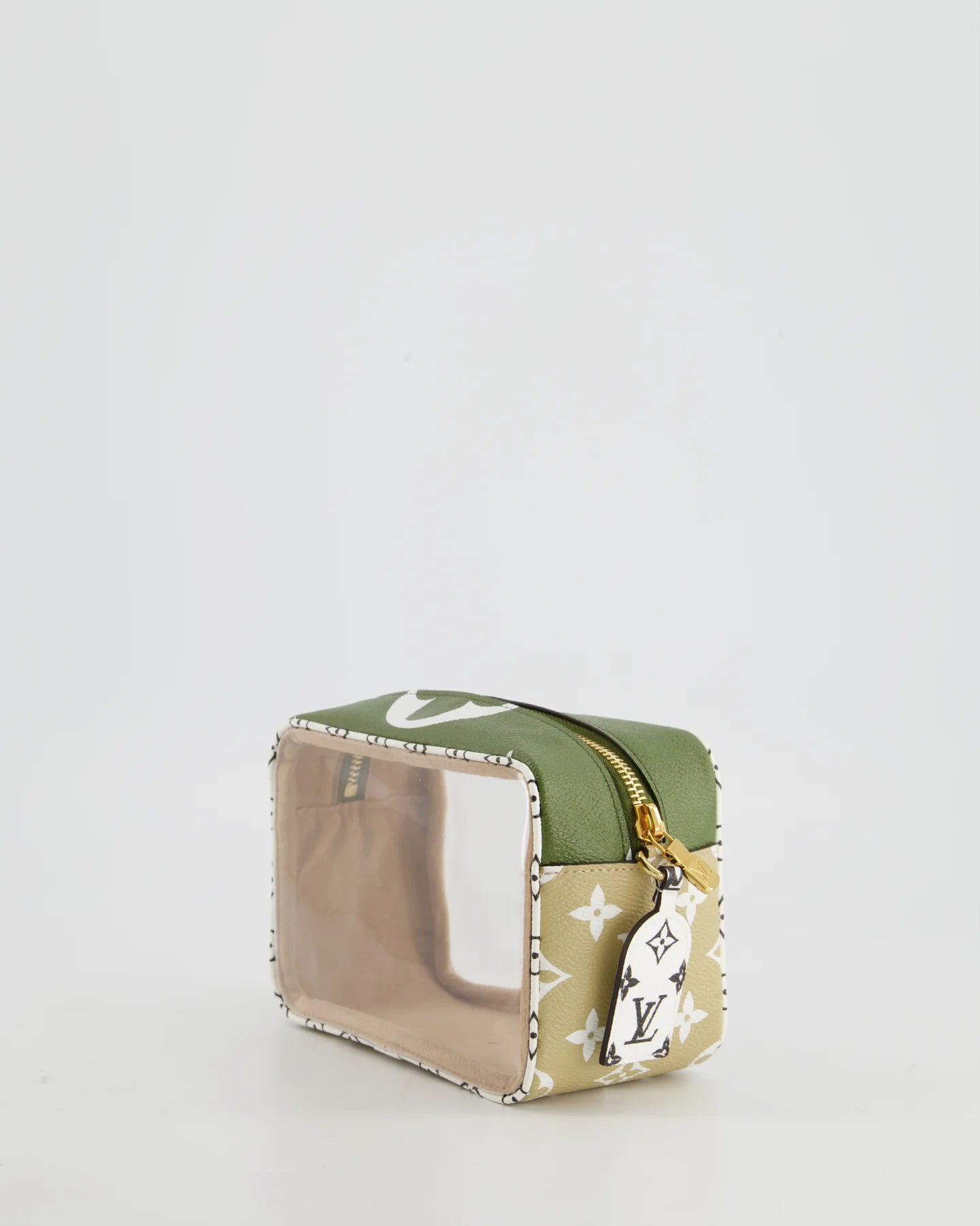 LOUIS VUITTON KHAKI AND BEIGE MONOGRAM BEACH POUCH