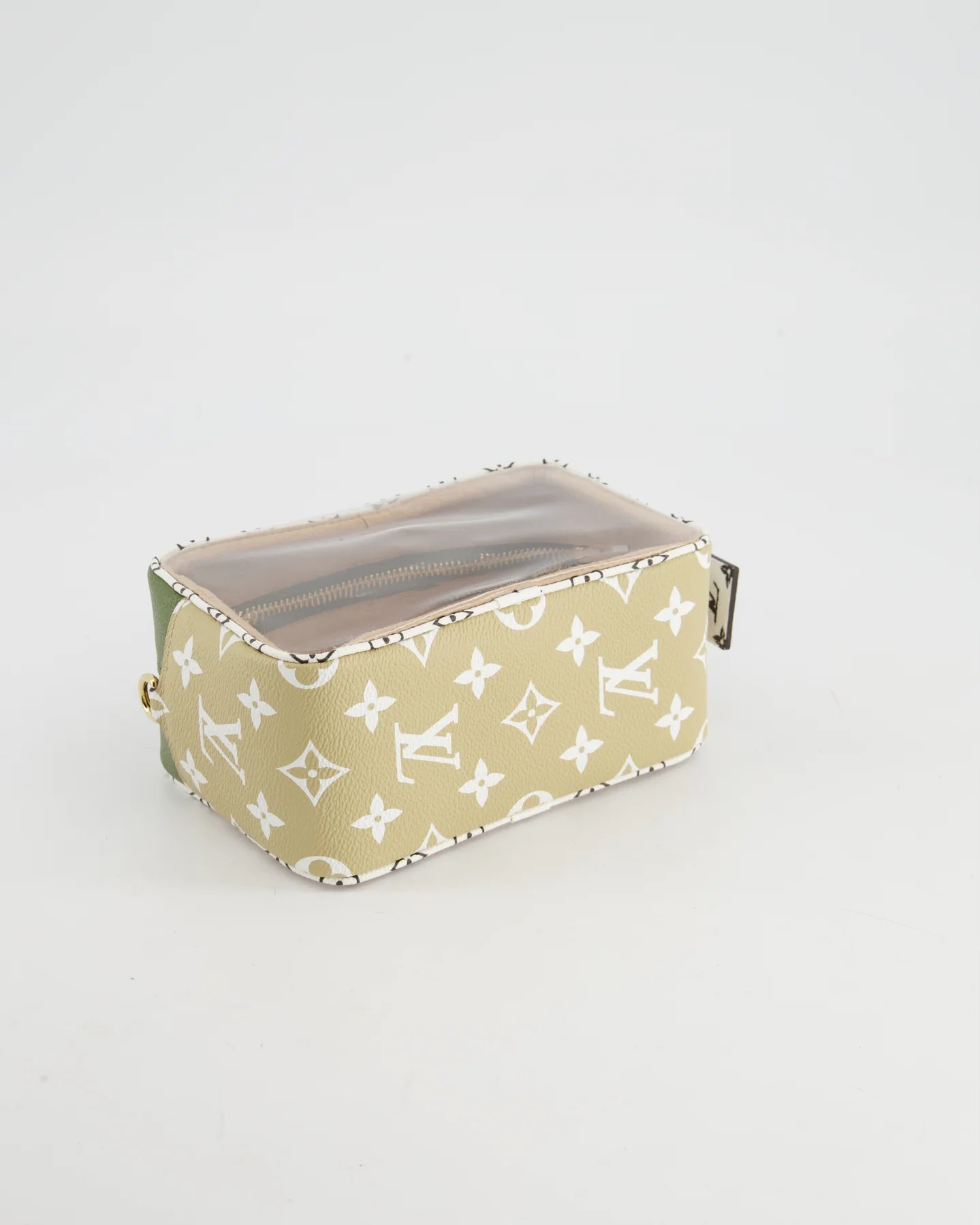 LOUIS VUITTON KHAKI AND BEIGE MONOGRAM BEACH POUCH