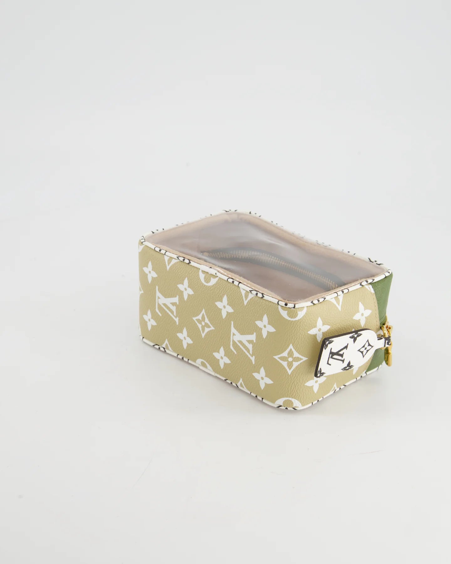 LOUIS VUITTON KHAKI AND BEIGE MONOGRAM BEACH POUCH