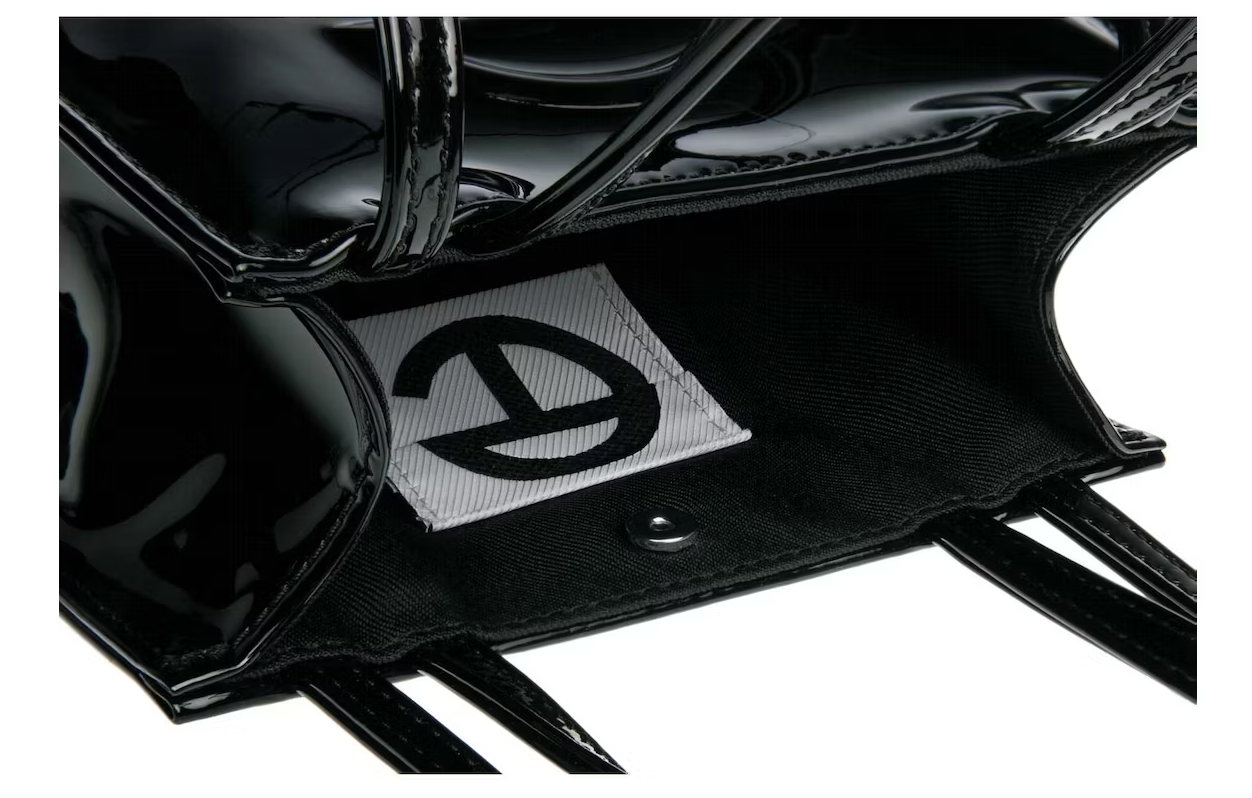 TELFAR SHOPPING BAG SMALL PATENT BLACK