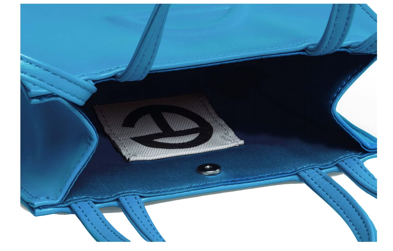 TELFAR SMALL SHOPPING BAG CYAN