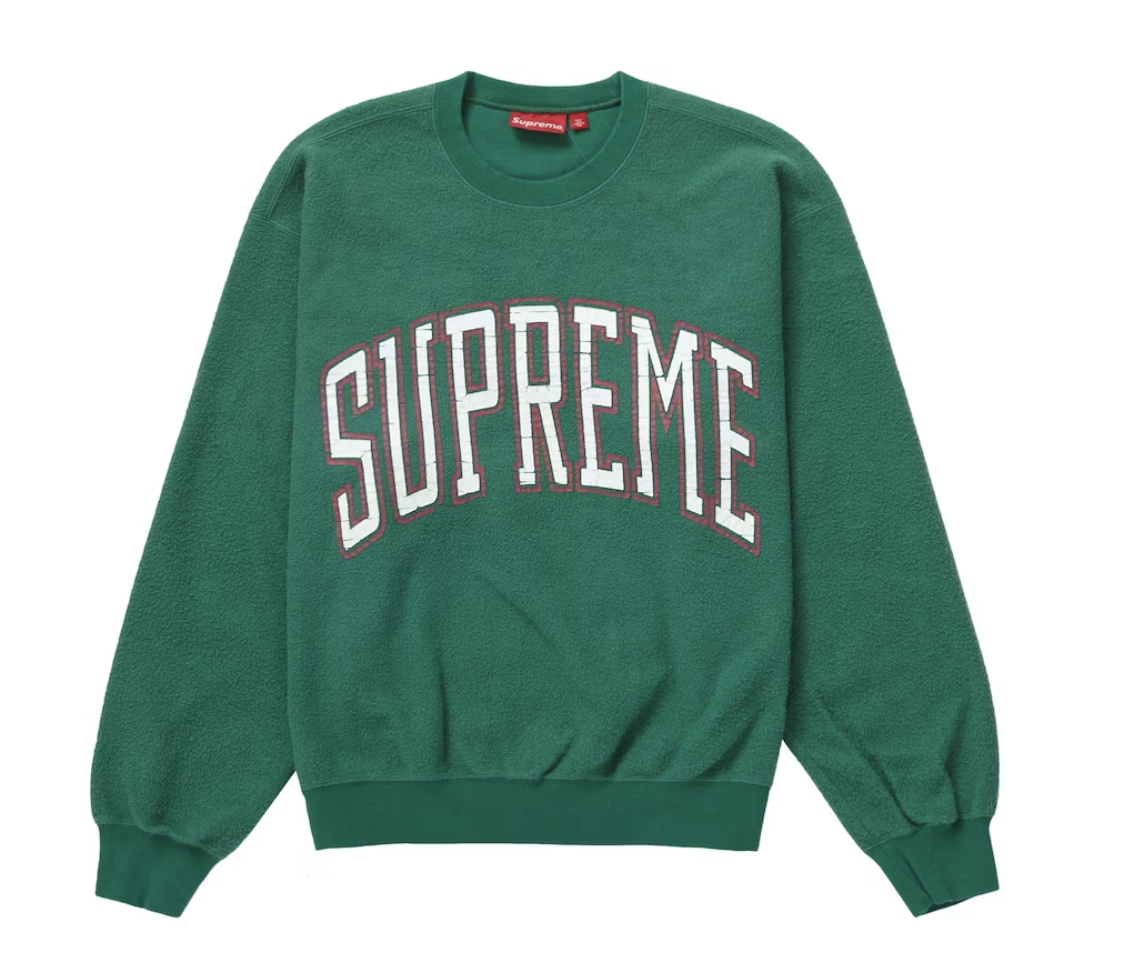 SUPREME INSIDE OUT CREWNECK LIGHT PINE
