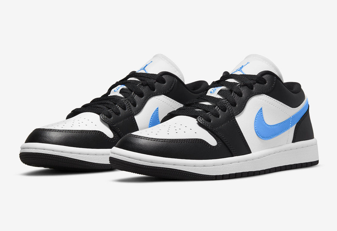 JORDAN 1 LOW BLACK UNIVERSITY BLUE WHITE (W) - The Edit LDN