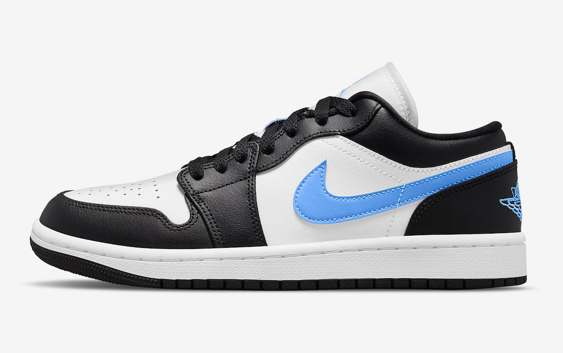 JORDAN 1 LOW BLACK UNIVERSITY BLUE WHITE (W) - The Edit LDN