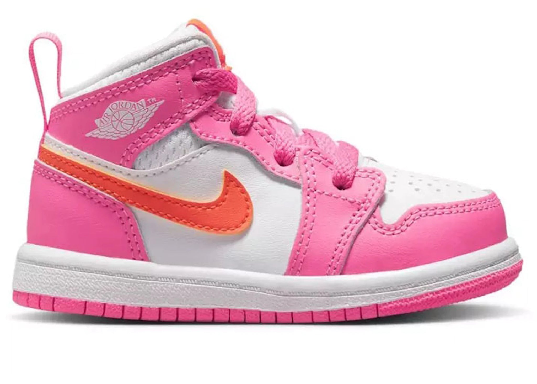 TODDLERS JORDAN 1 MID PINKSICLE SAFTEY ORANGE TD