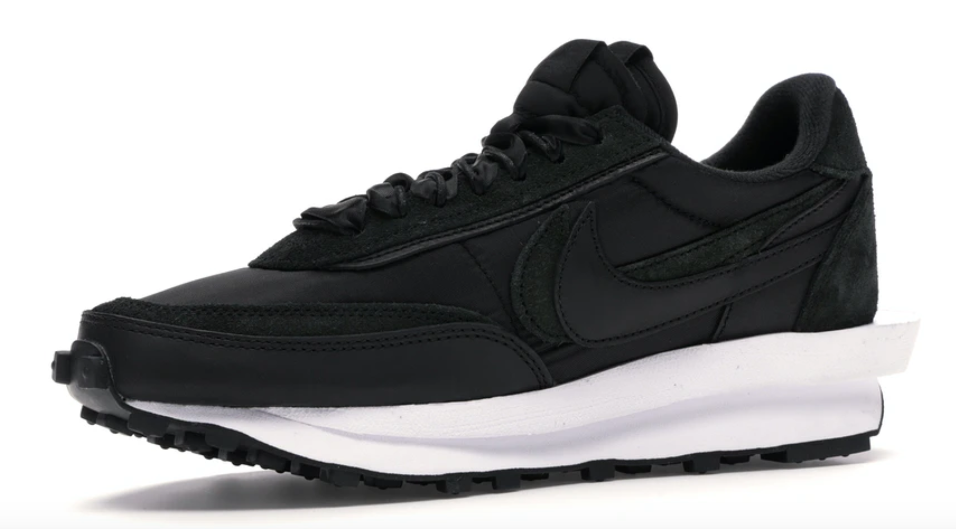 NIKE LD WAFFLE X SACAI BLACK NYLON - The Edit Man London Online