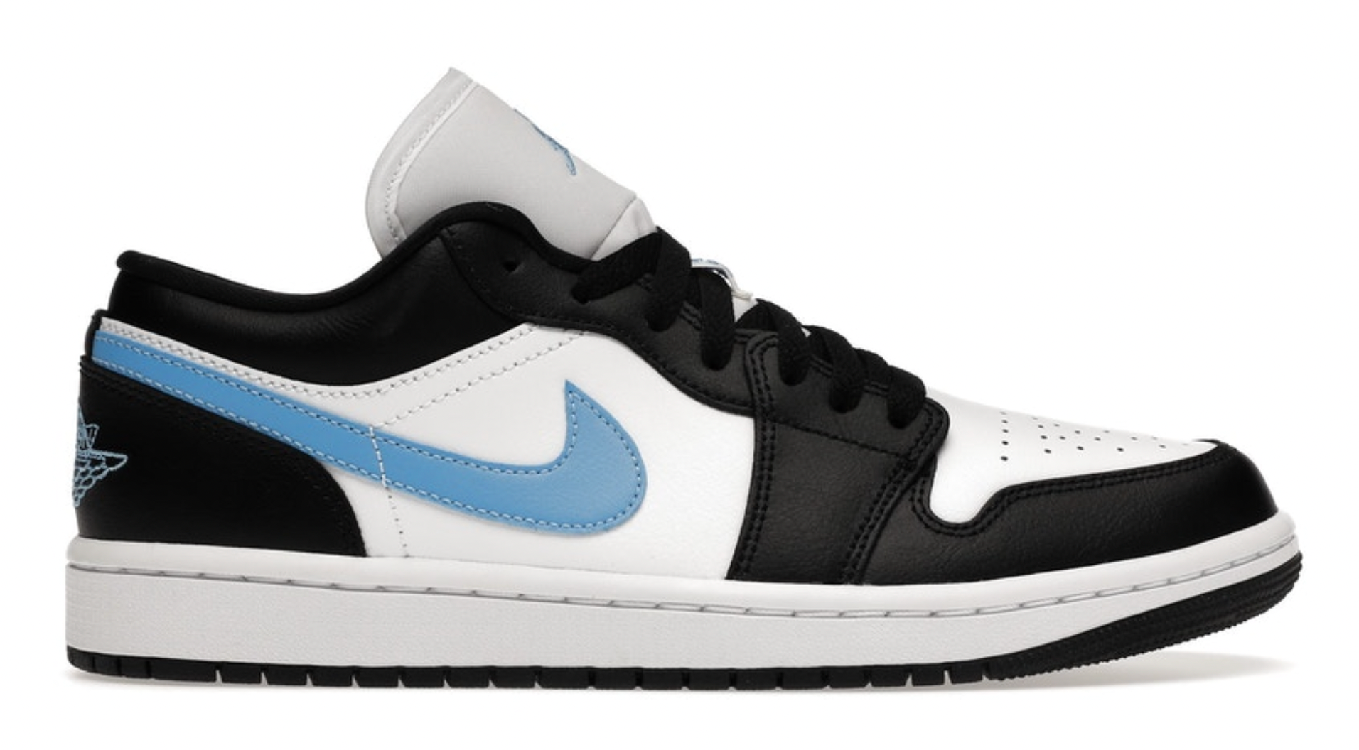 JORDAN 1 LOW BLACK UNIVERSITY BLUE WHITE (W) - The Edit LDN