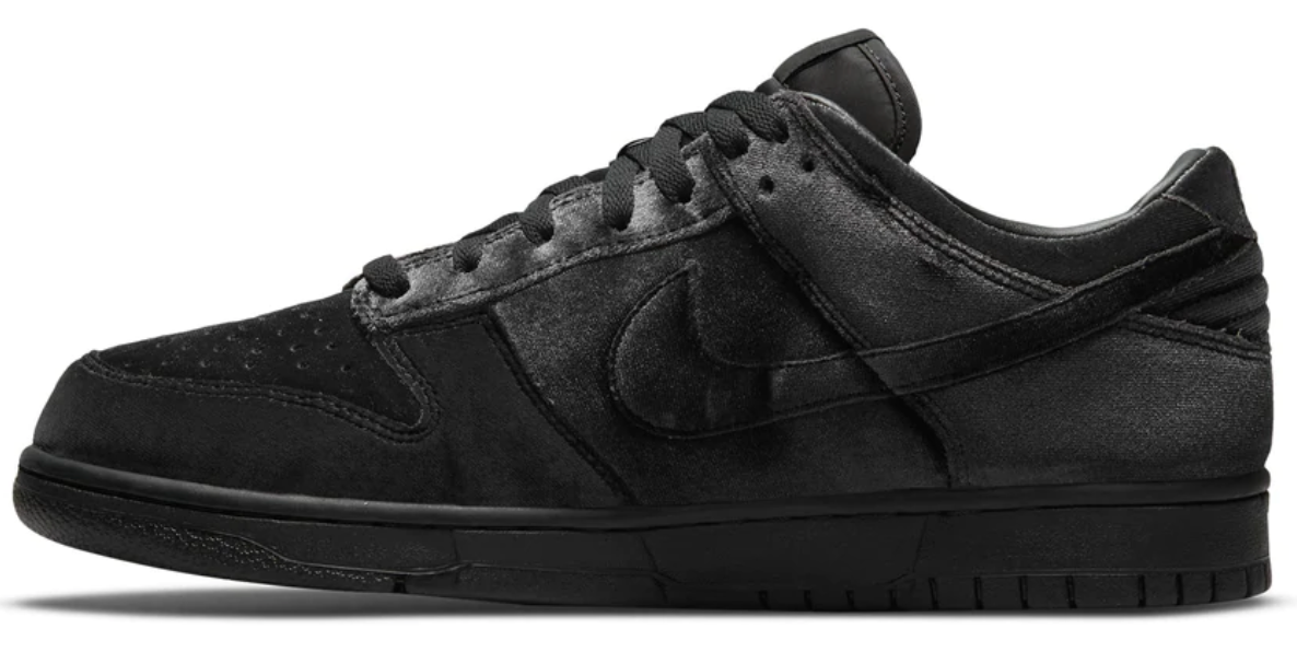 NIKE DUNK LOW DOVER STREET MARKET TRIPLE BLACK VELVET - The Edit LDN