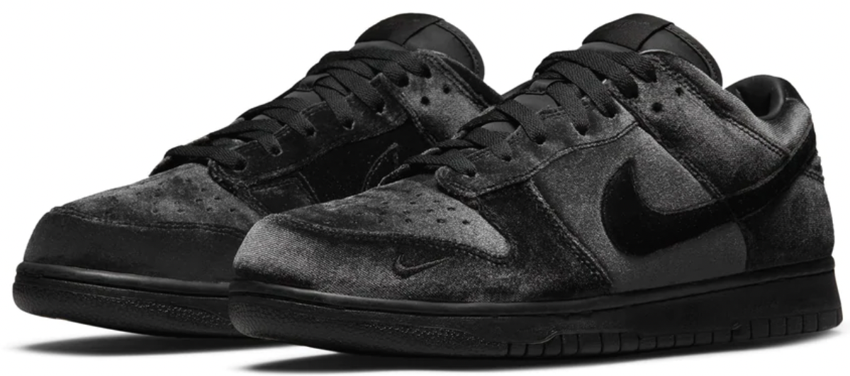 NIKE DUNK LOW DOVER STREET MARKET TRIPLE BLACK VELVET - The Edit LDN