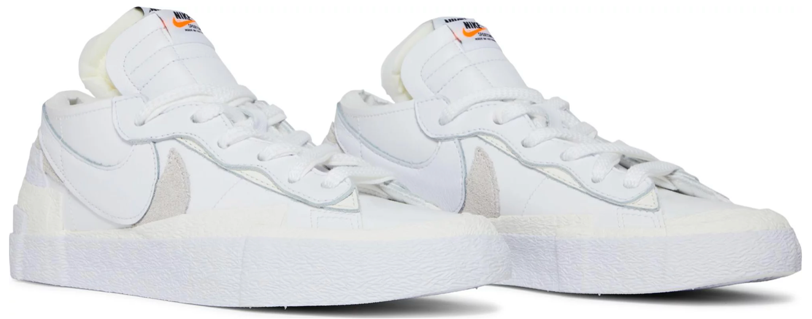 SACAI X NIKE BLAZER LOW WHITE PATENT
