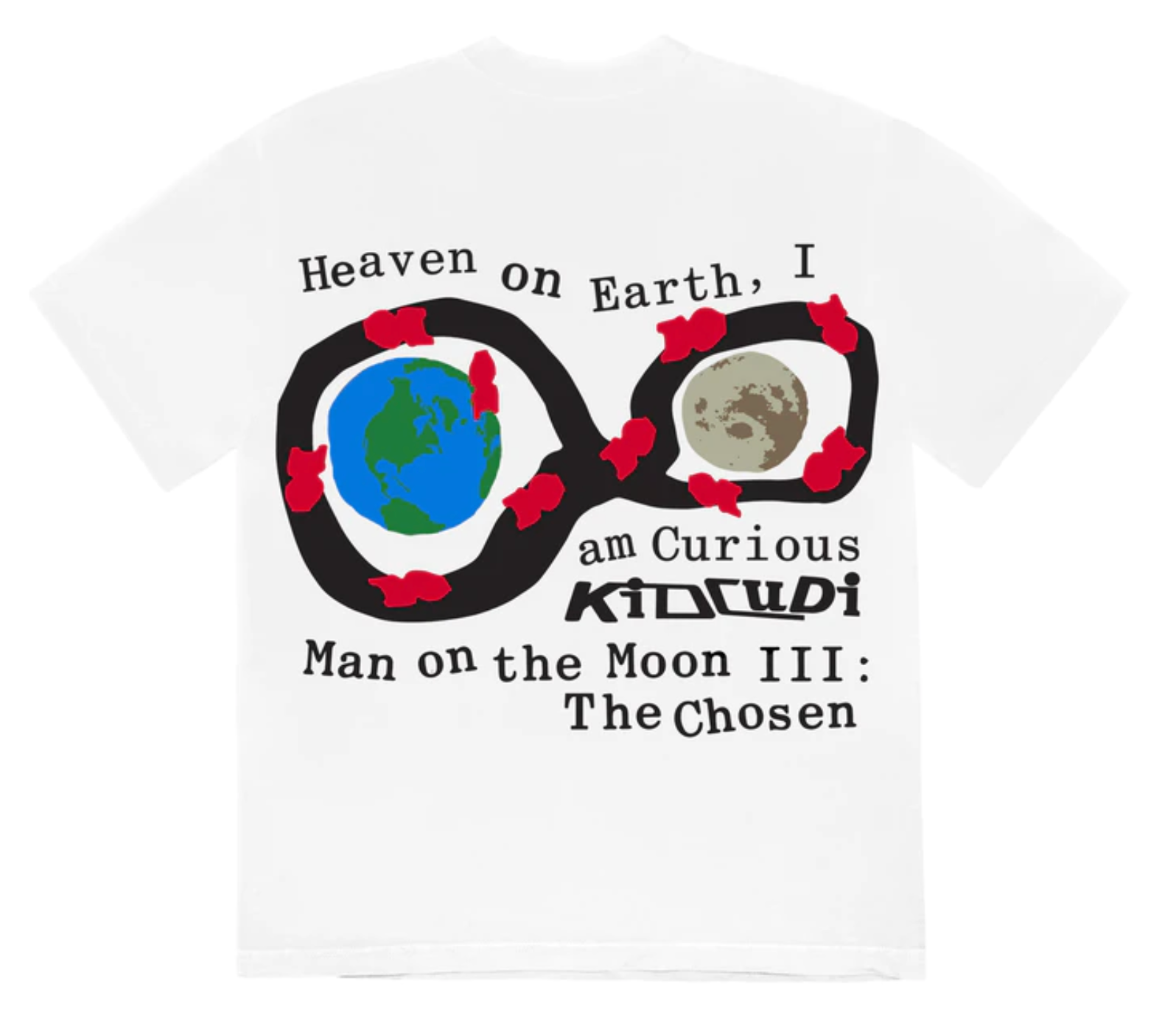 KID CUDI CPFM FÜR MOTM III HIMMEL AUF ERDEN T-SHIRT WEISS