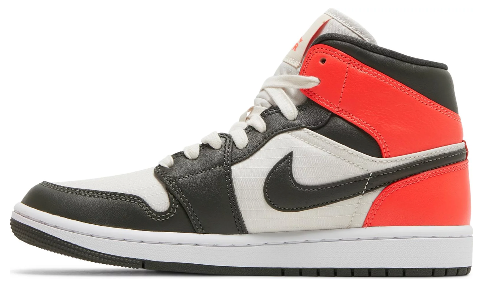 JORDAN 1 MID NEWSPRINT LIGHT OREWOOD BROWN (W)