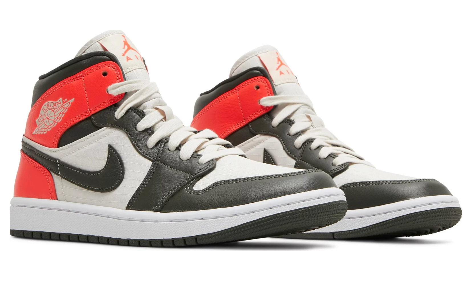 JORDAN 1 MID NEWSPRINT LIGHT OREWOOD BROWN (W)
