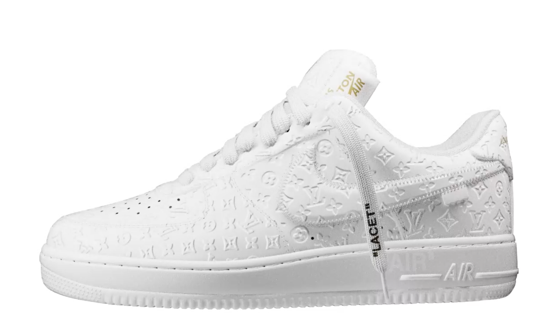 LOUIS VUITTON NIKE AIR FORCE 1 NIEDRIG WEIß
