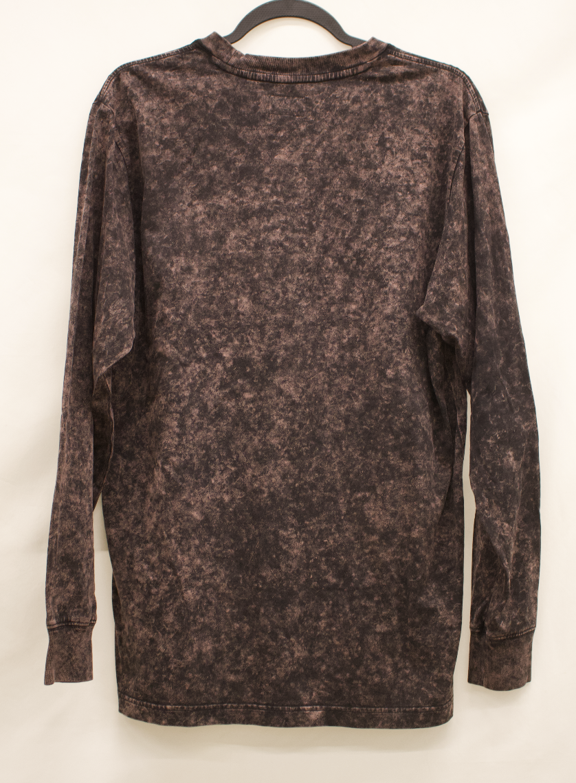 PRE LOVED - SUPREME ACID WASH ARC LOGO LONG SLEEVE TOP