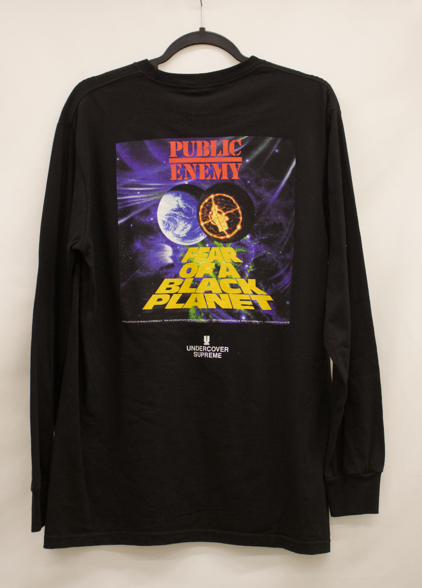 PRE LOVED - SUPREME BLACK PUBLIC ENEMY LONG SLEEVE