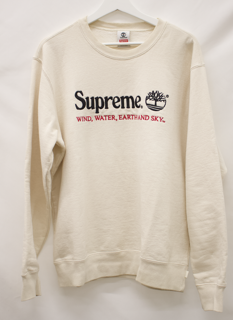 PRE LOVED - SUPREME X TIMBERLAND CREWNECK NATURAL