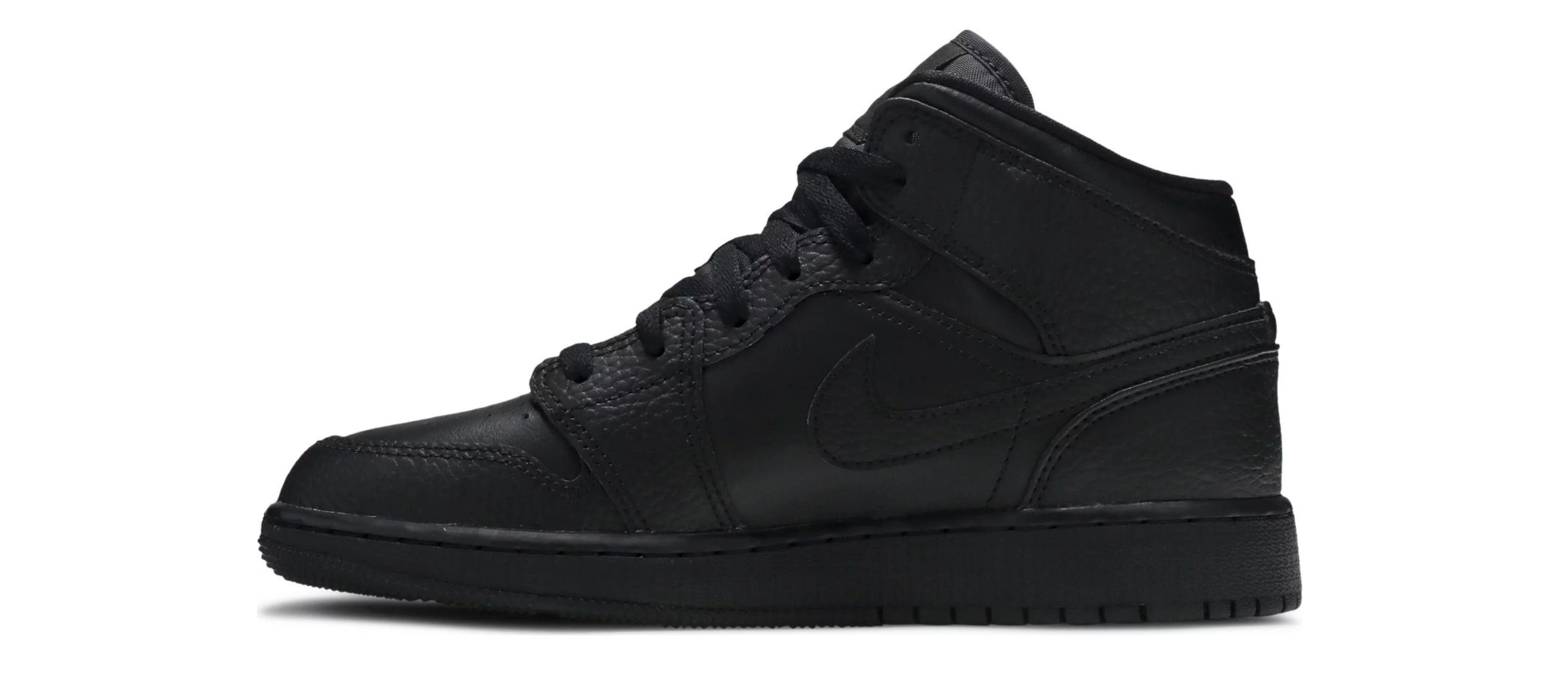 JORDAN 1 MID BLACK (GS)