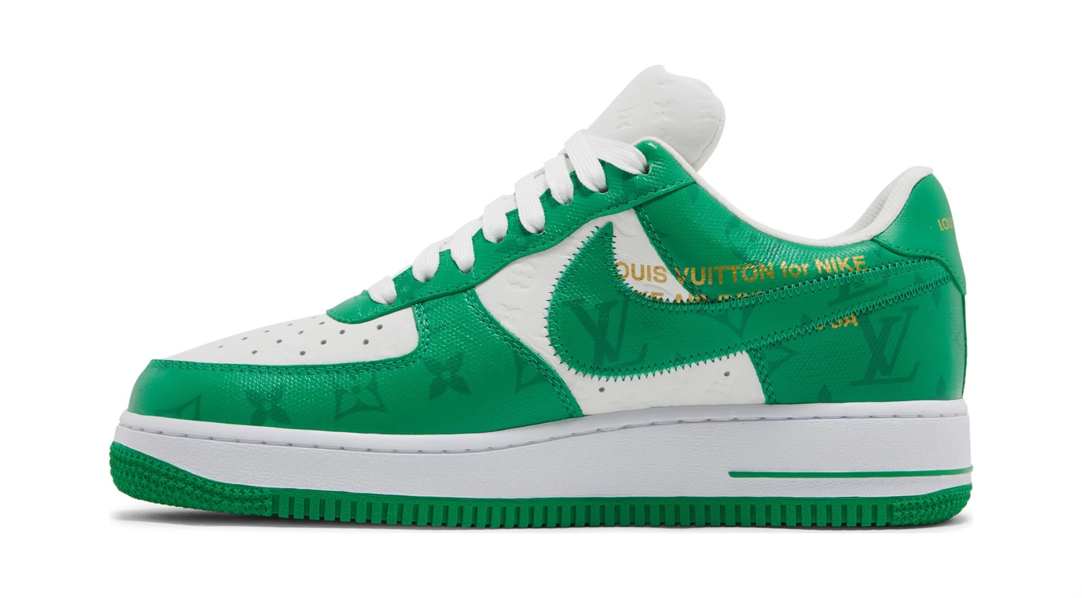 LOUIS VUITTON NIKE AIR FORCE 1 NIEDRIG WEIß GRÜN