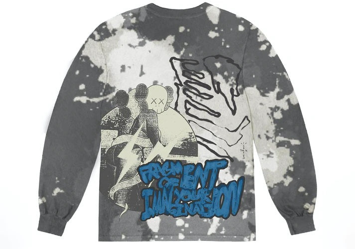 TRAVIS SCOTT CACTUS JACK + KAWS FOR FRAGMENT L/S TEE MULTI GREY - The Edit LDN