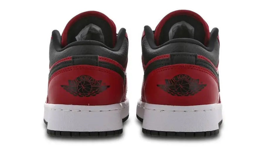 JORDAN 1 LOW GYM RED BLACK PEBBLED (GS) - The Edit LDN