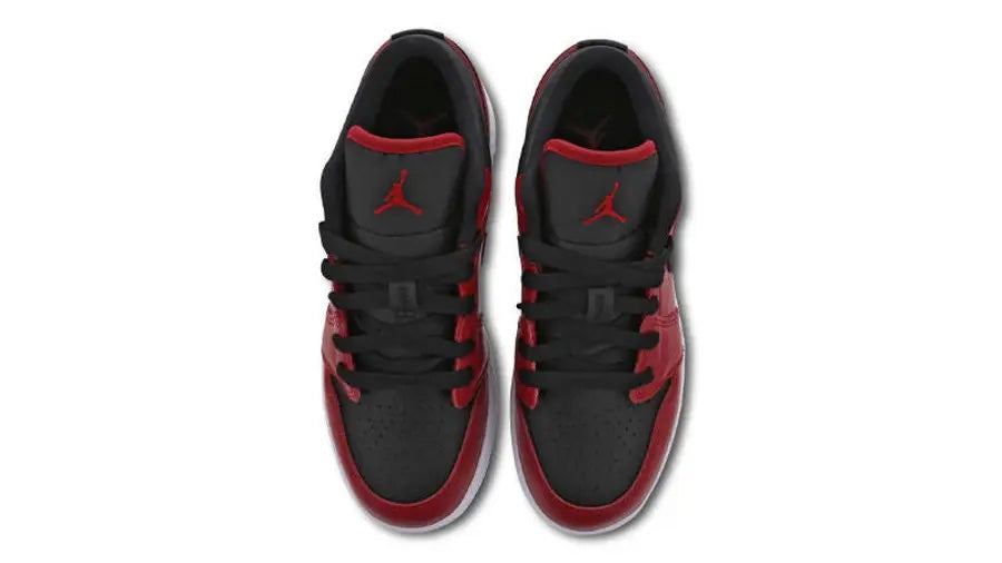 JORDAN 1 LOW GYM RED BLACK PEBBLED (GS) - The Edit LDN