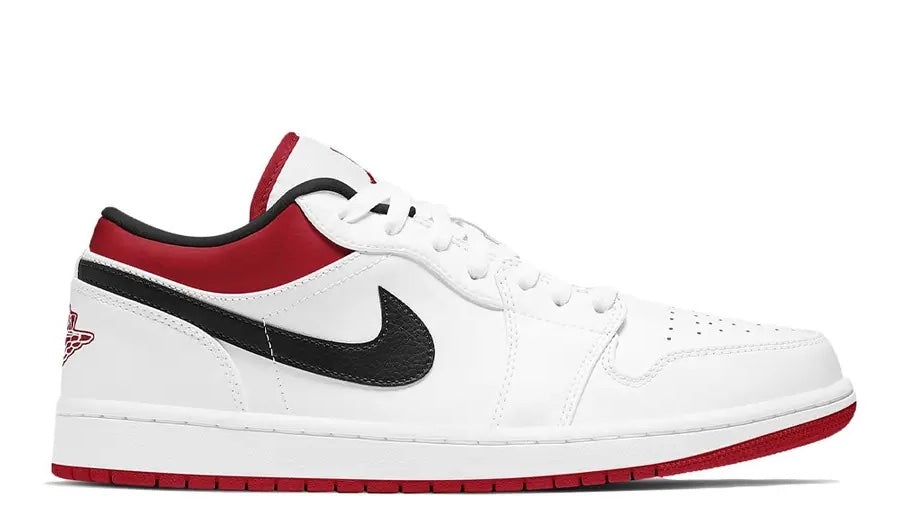 JORDAN 1 LOW WHITE UNIVERSITY RED BLACK (M) - The Edit LDN