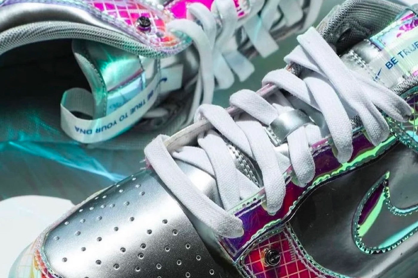 The Nike Dunk Low "Be True 2023" is Covered in Futuristic Rainbow Panels