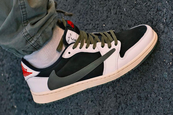 First Look at the at the Travis Scott x Air Jordan 1 Low OG "Olive"