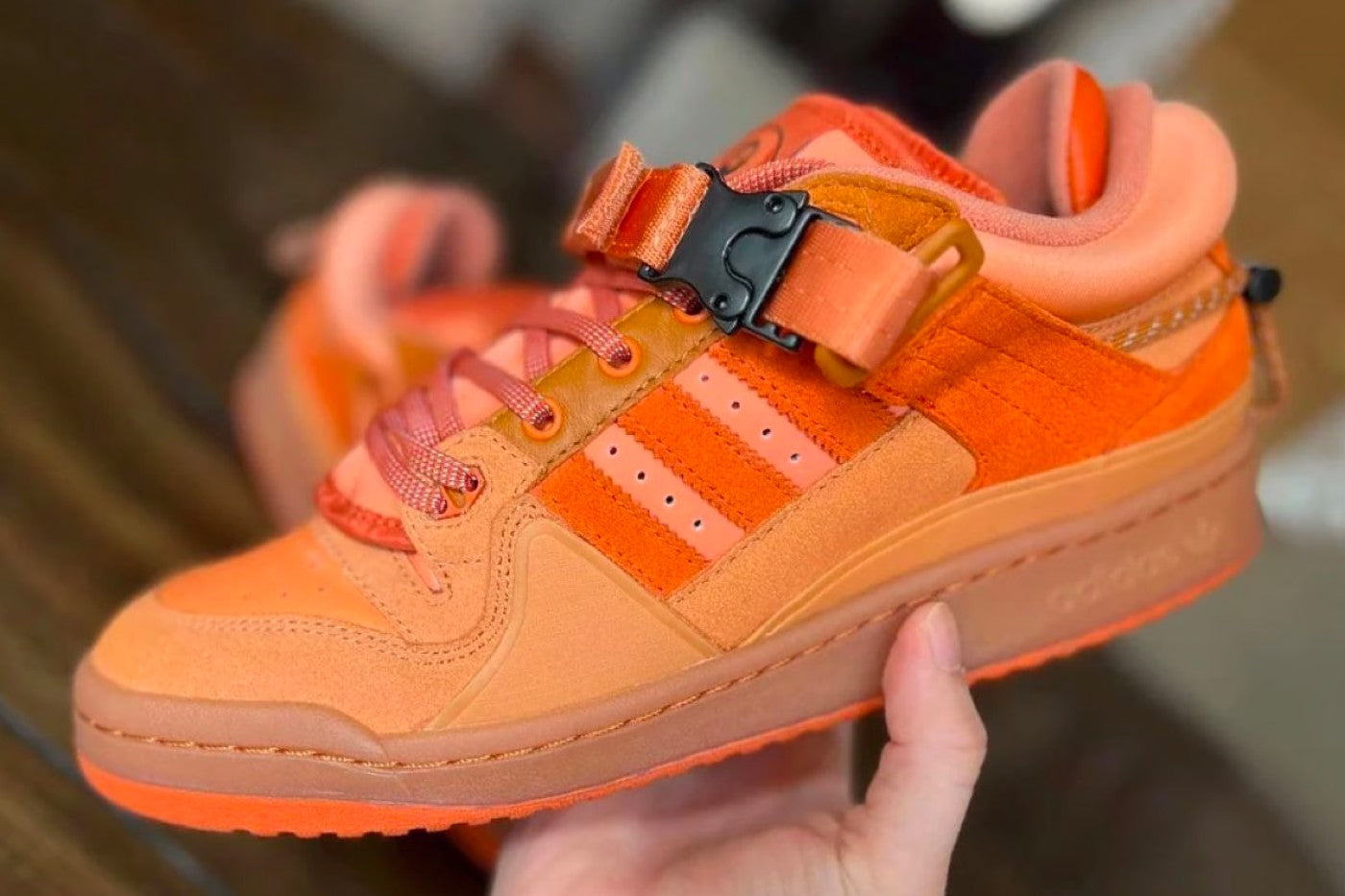 First Look at the Bad Bunny x adidas Forum Buckle Low "Orange Flare"