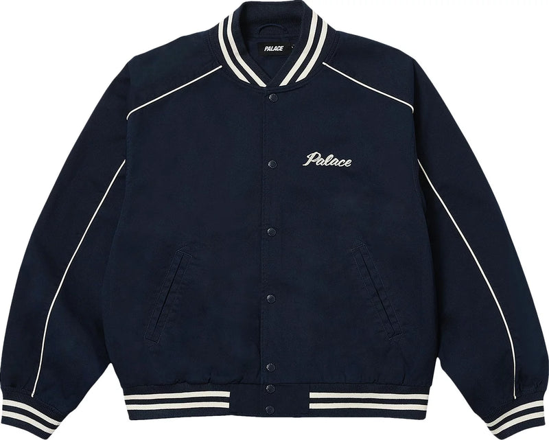 PALACE  PALAZZO CORD BOMBER NAVY