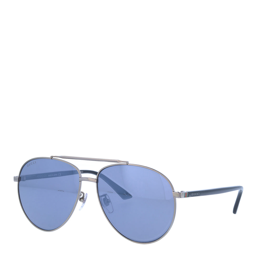 Men's Silver/Blue Gucci Sunglasses 61mm
