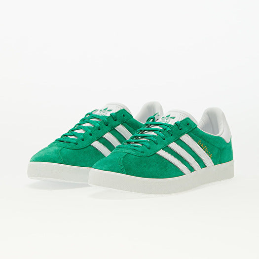 ADIDAS GAZELLE 85 GREEN WHITE GOLD METALLIC