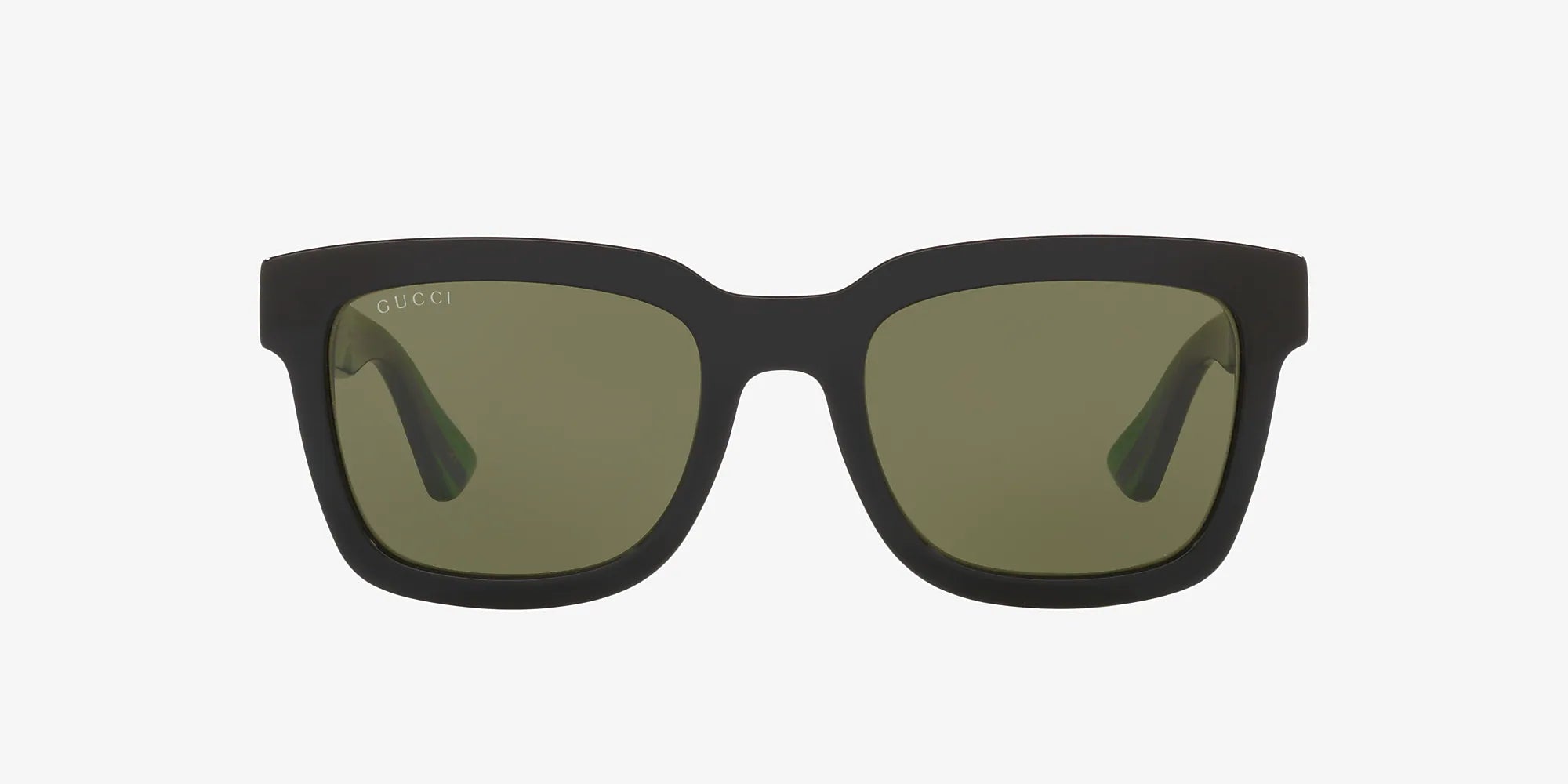Men's Black/Green Striped Gucci Sunglasses 52mm