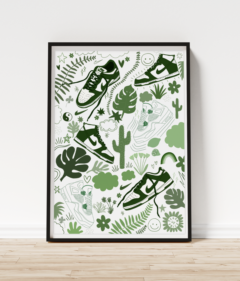 DOODLE POSTER - GREEN