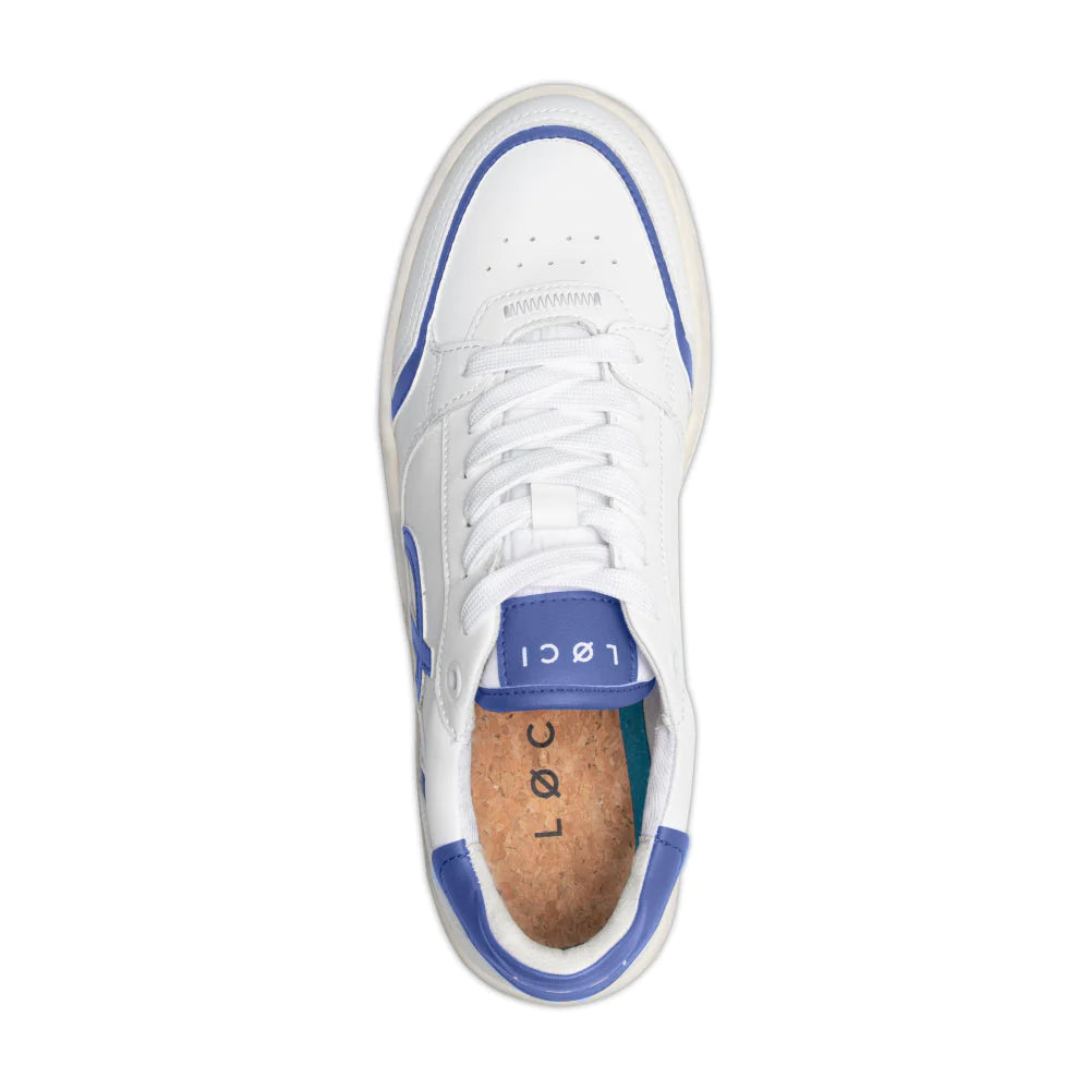 White and blue neo shoes best sale