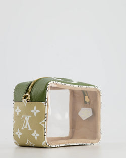 LOUIS VUITTON KHAKI AND BEIGE MONOGRAM BEACH POUCH